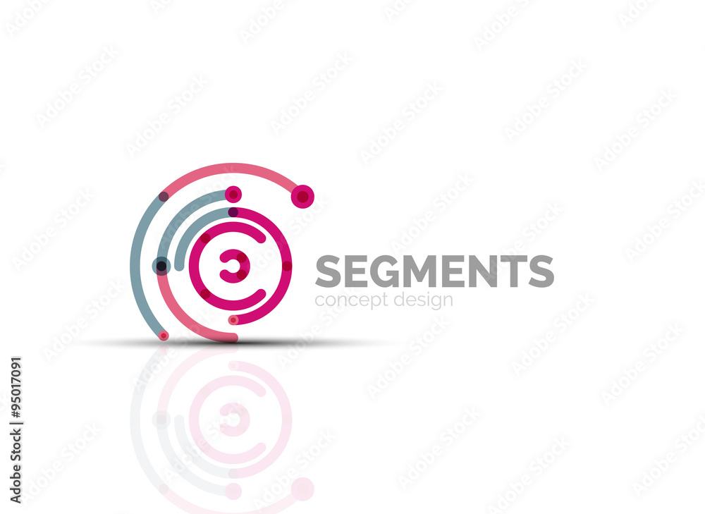 Vector outline minimal abstract geometric logo Vector outline minimal abstract geometric logo