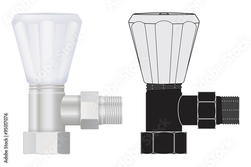 Valve with plastic handle for radiator. 