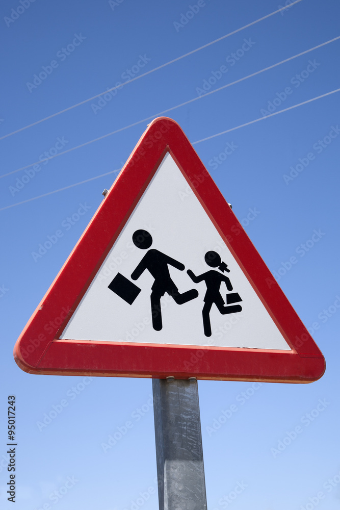 School Warning Traffic Sign School Warning Traffic Sign