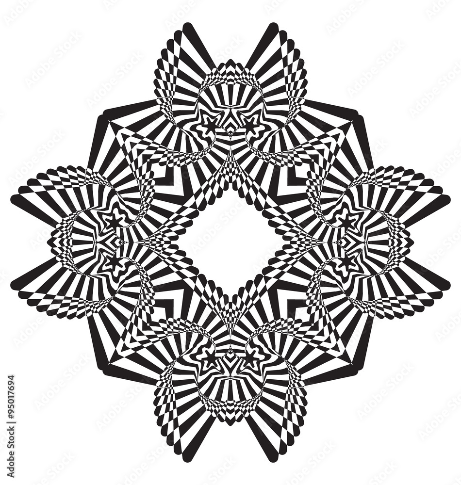 Optical illusion abstract element