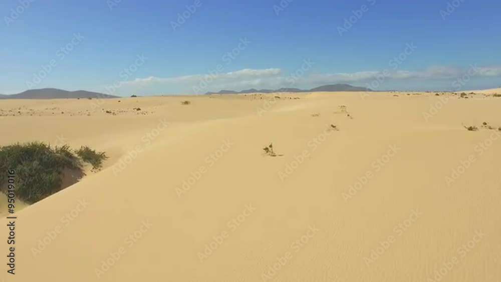 AERIAL: Flying across huge sandy desert in Africa AERIAL: Flying across huge sandy desert in Africa