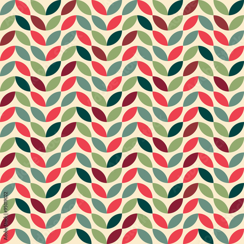 Retro  seamless pattern with geometric motifs