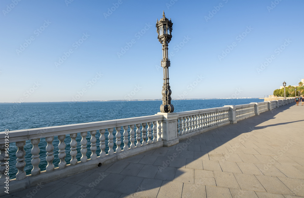 Beautiful promenade of Cadiz, Spain Beautiful promenade of Cadiz, Spain
