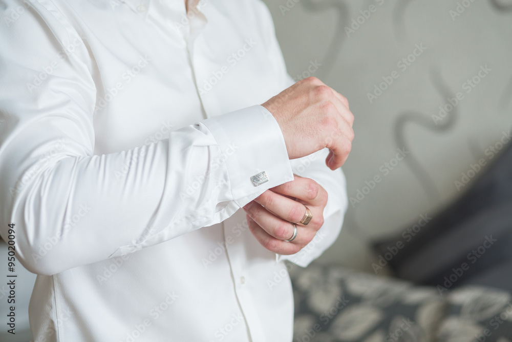 White shirt and cufflink White shirt and cufflink