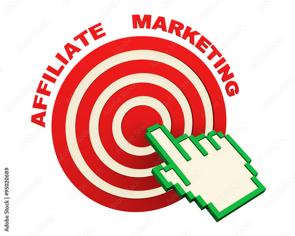 3d hand cursor and affiliate marketing target 3d hand cursor and affiliate marketing target