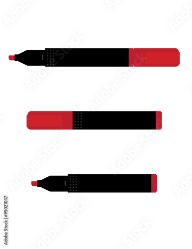 Red marker set