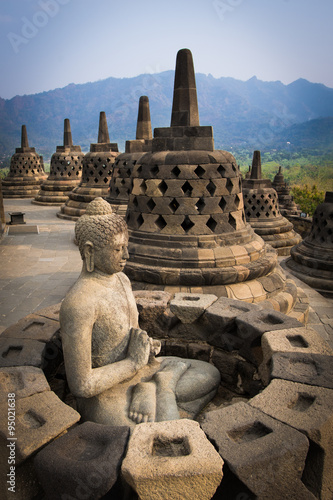Buddha Statue at Candi Borobudur