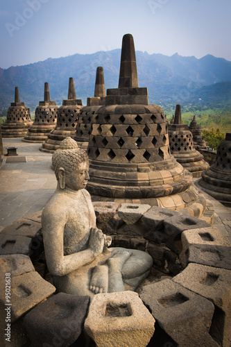 Buddha Statue at Candi Borobudur