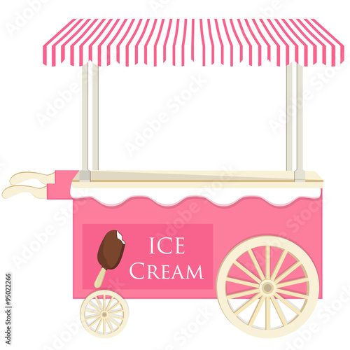 Ice cream pink cart