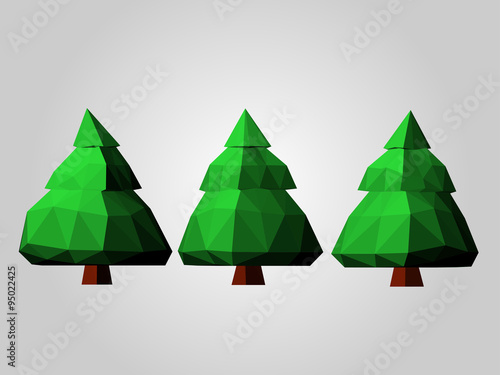 Low Poly Tannen vector