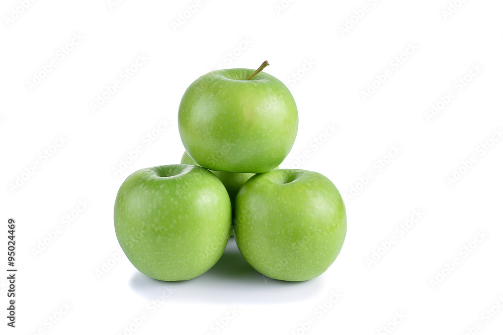 Green apple isolated on white background Green apple isolated on white background