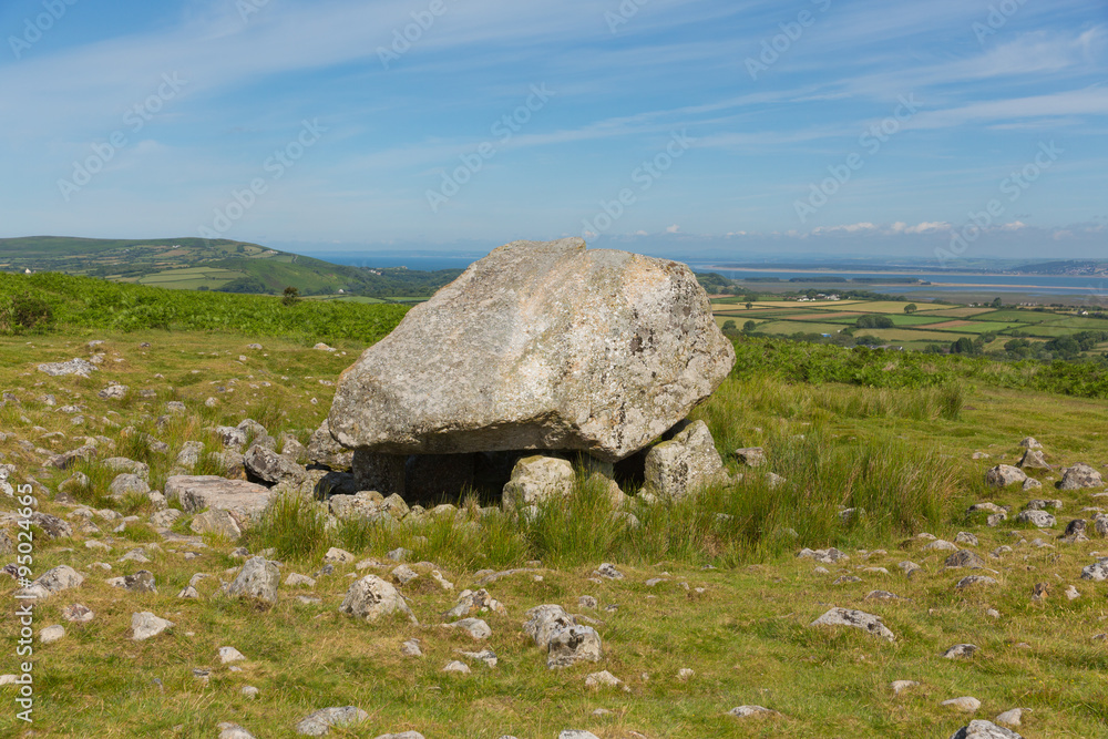 Arthurs Stone Cefn Bryn hill The Gower peninsula South Wales UK 
