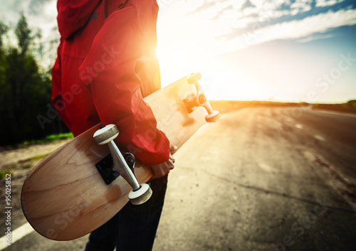 Skater on road