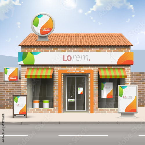 Store with elements of outdoor advertising