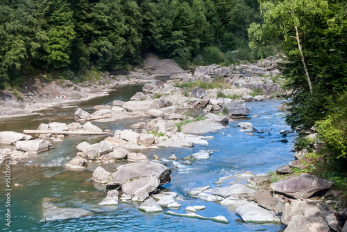 mountain river Prut, Ukraine photo