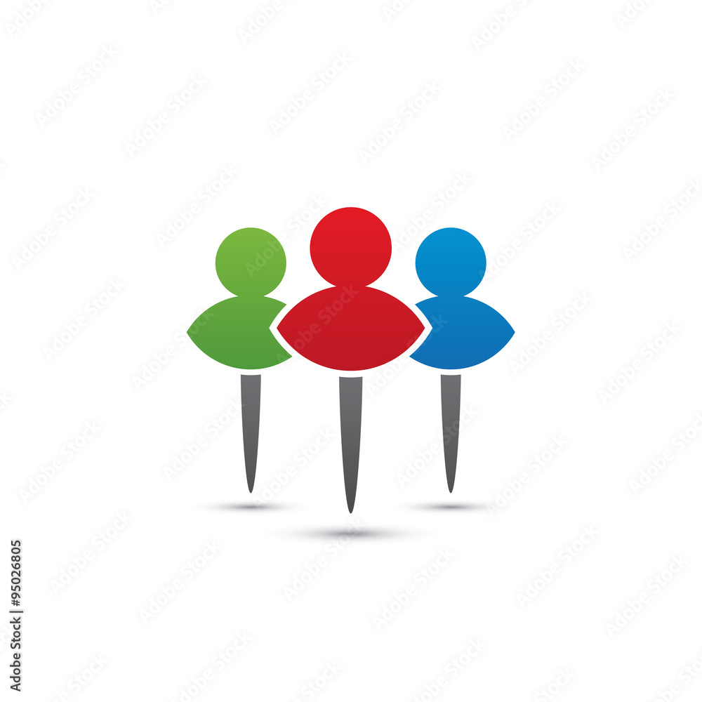 Crowd Pin Icon Logo Crowd Pin Icon Logo