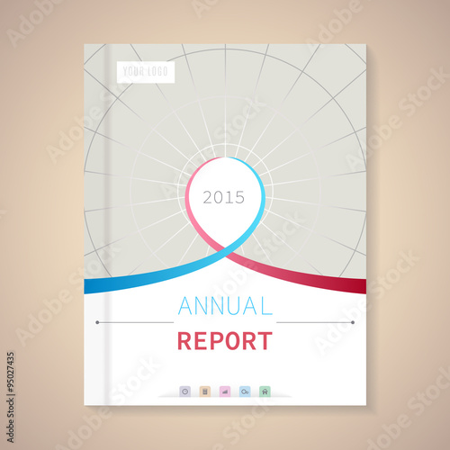 Annual Report Cover vector illustration