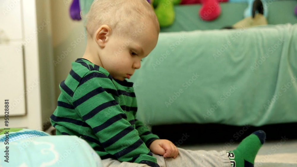 Little baby boy teething. slow motion. Little baby boy teething. slow motion.