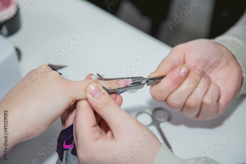 Manicure in a beauty salon, master class
