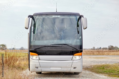 tour bus staying outdoors