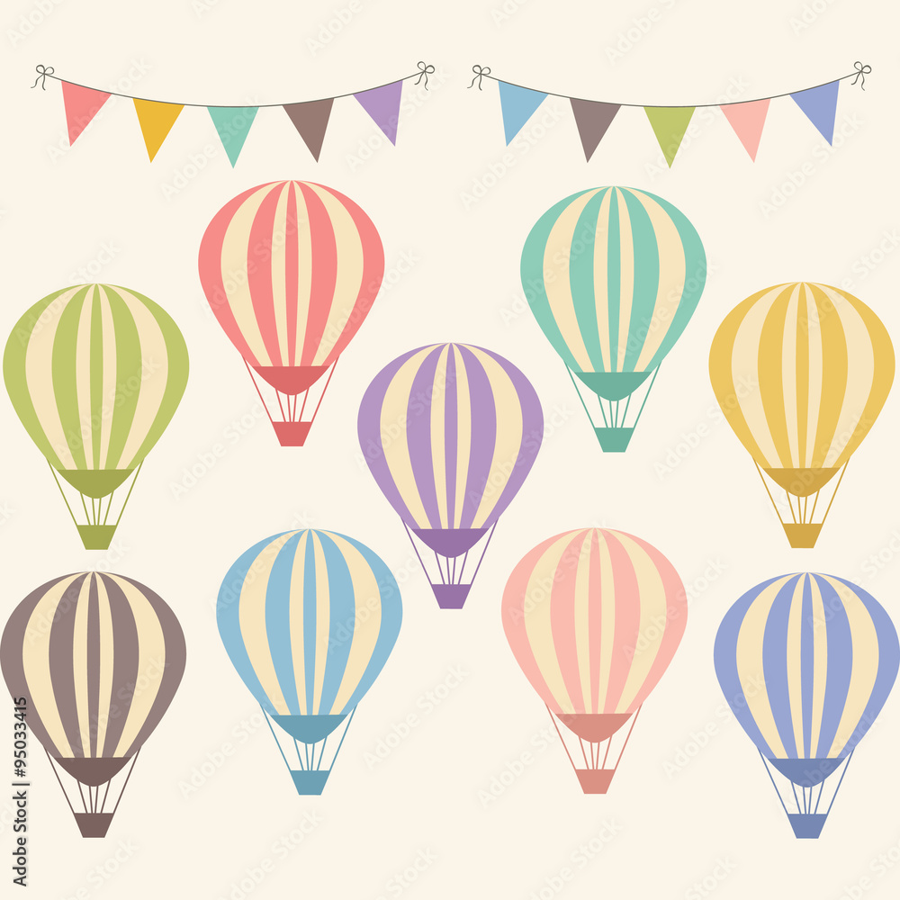Fototapeta premium Vintage Hot Air Balloon