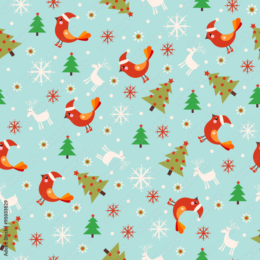 Seamless Christmas pattern. Seamless Christmas pattern.