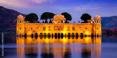 Jal Mahal Water Palace.  Jaipur, Rajasthan, India photo