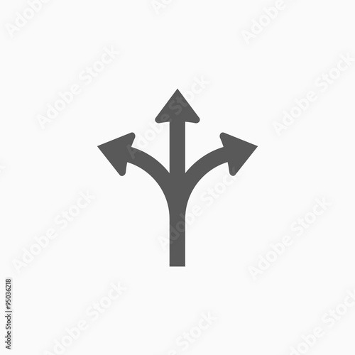 three way direction arrow icon