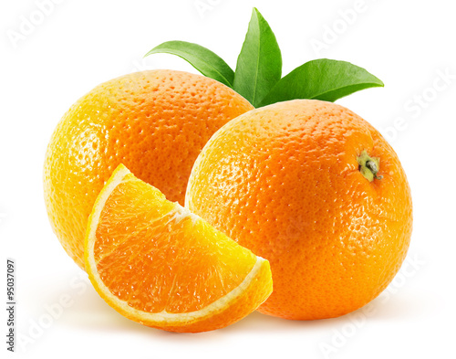 oranges isolated on the white background