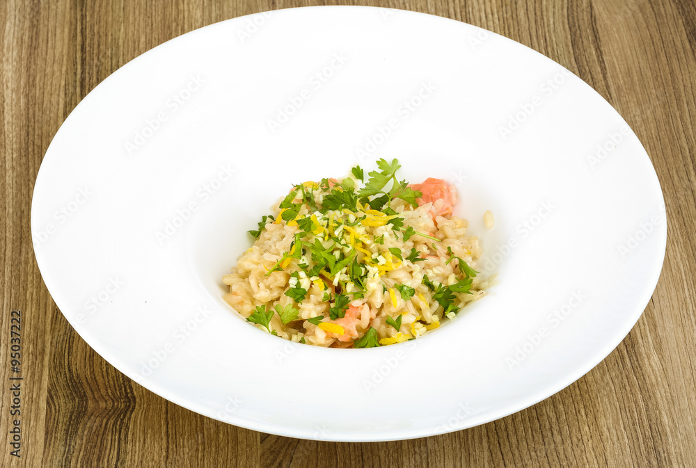 Risotto with salmon Risotto with salmon