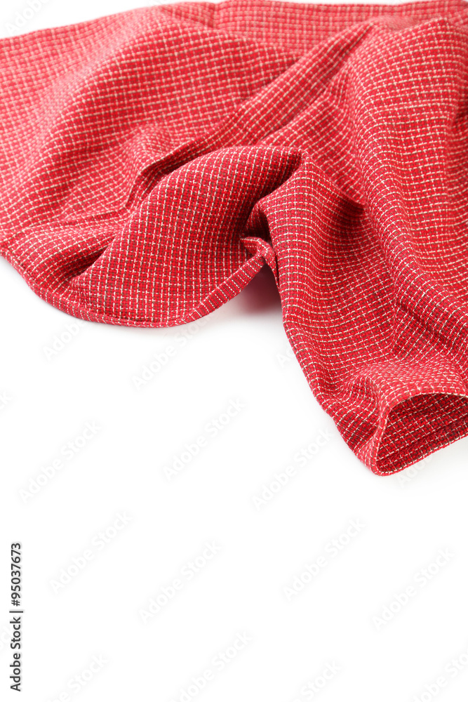 Napkin on the white background