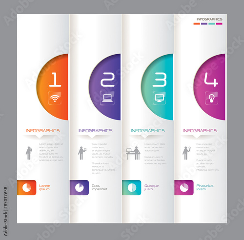 Infographic design template and marketing icons.