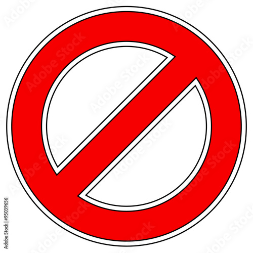 Prohibition, restriction, no entry sign. For no access, preventi