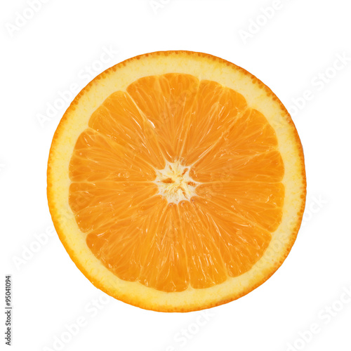 Slice orange isolated on white background
