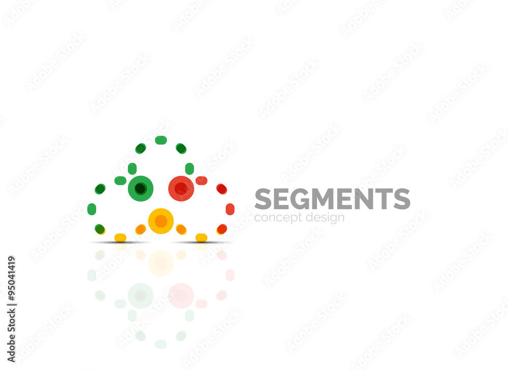 Vector outline minimal abstract geometric logo Vector outline minimal abstract geometric logo