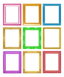The antique collection frame on the white background
