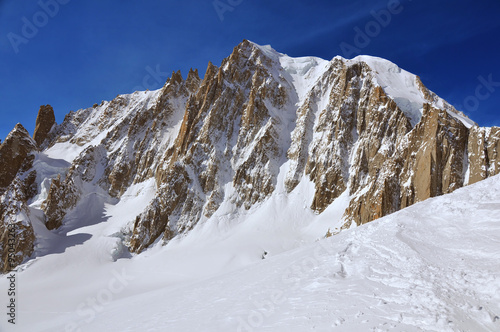 Wallpaper Mural mountain with glacier and cliffs. Mt Blanc France Torontodigital.ca