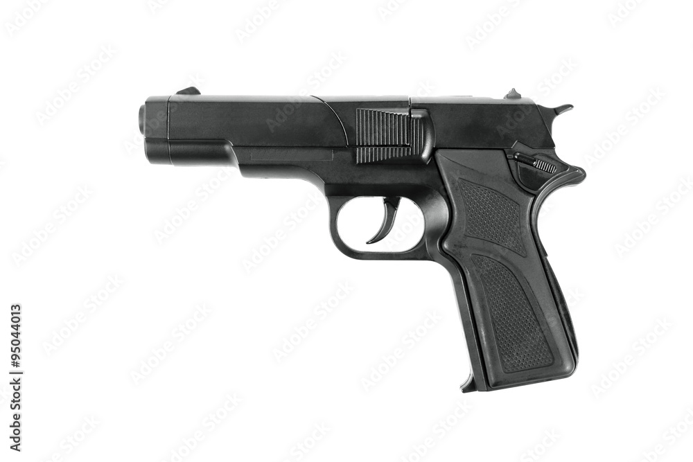 Replica gun isolated on white Replica gun isolated on white
