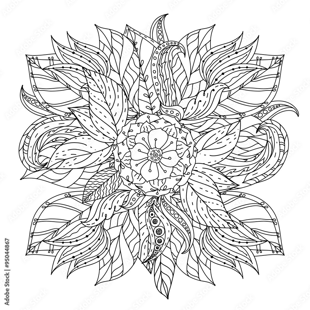 Pattern for coloring book. Stock Vector | Adobe Stock