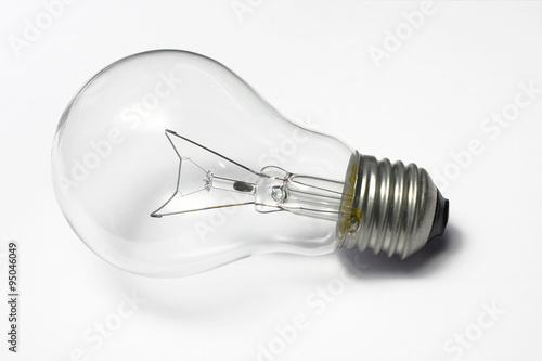 bulb with shadow on white background