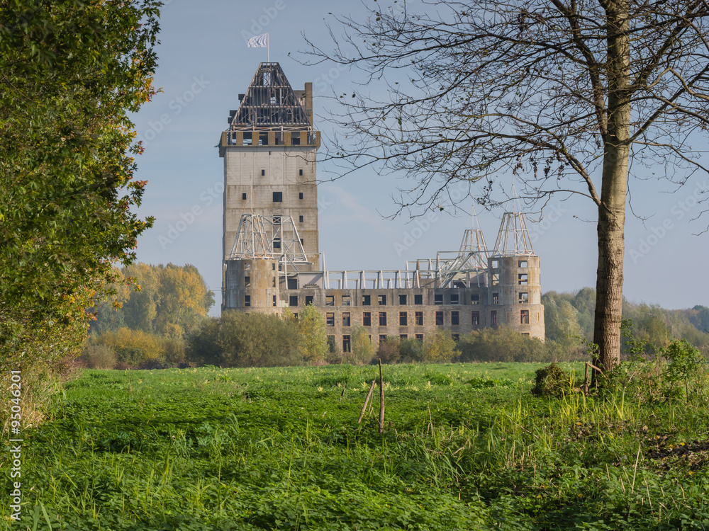 Modern ruin of castle Almere
