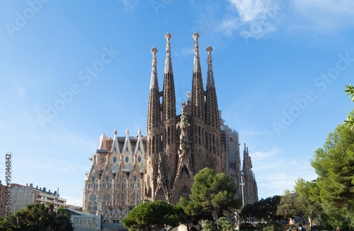 Sagrada Familia by architect Antoni Gaudi, Barcelona Spain