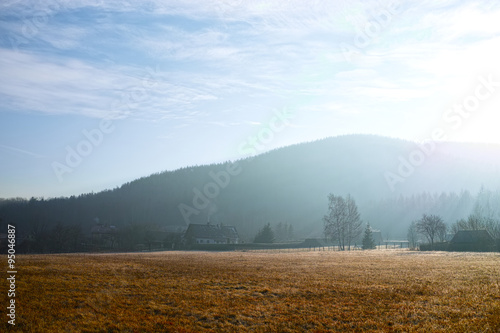 Cold morning landscape