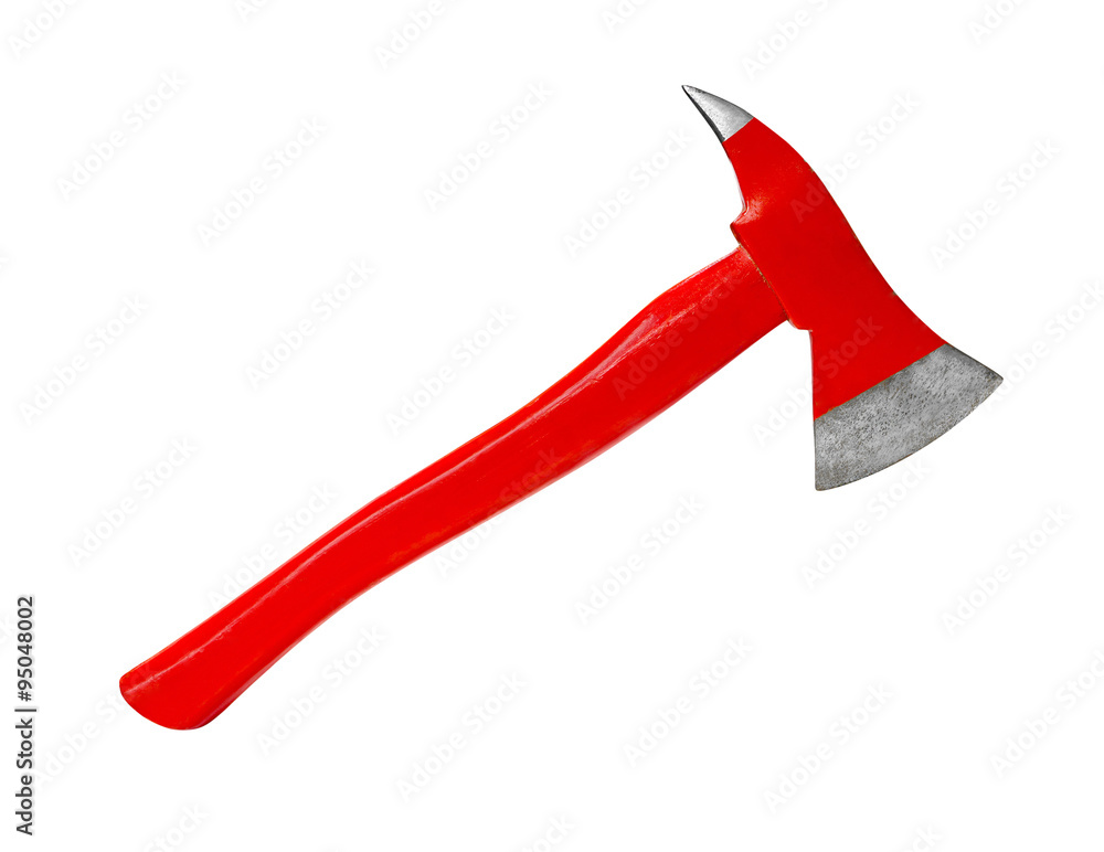 Fire axe isolated on white background Fire axe isolated on white background