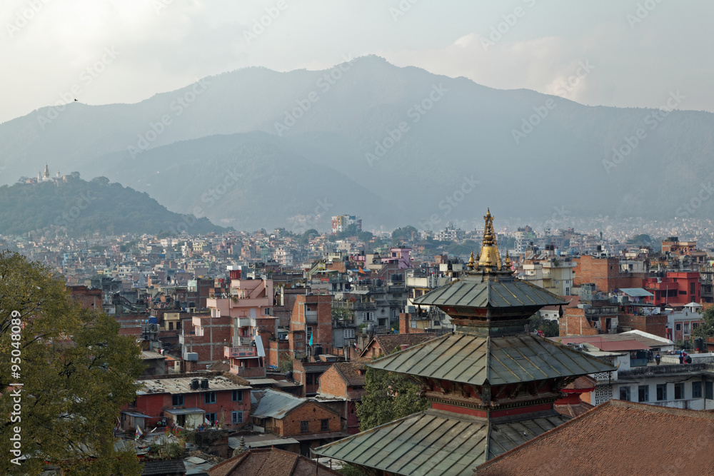 Rooftop view of Lalitpur, Kathmandu before the earthquake damaged many of the buildings in 2015