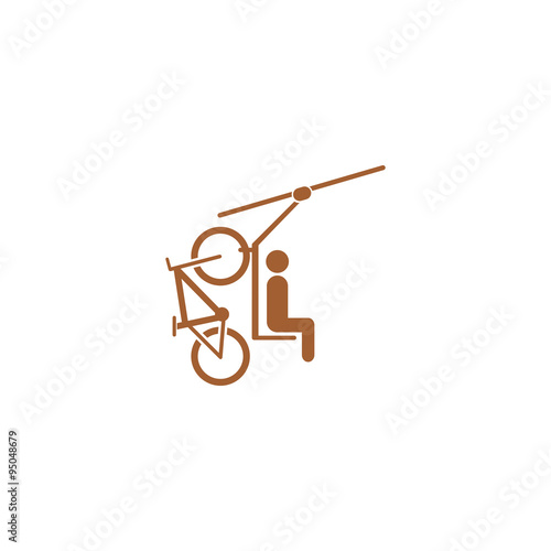 Icon chair lift for cyclists.