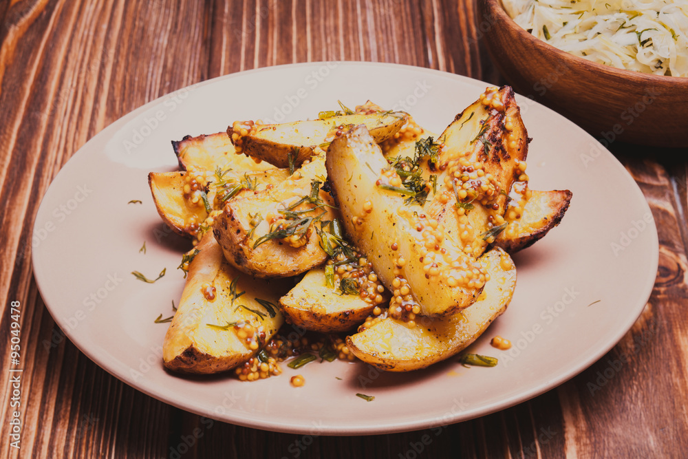 Naklejka premium The baked potato