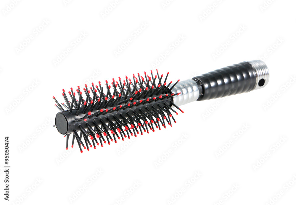 Black comb on a white background Black comb on a white background