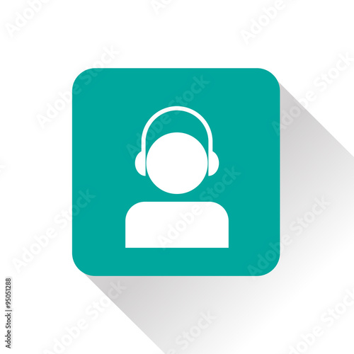 icon of head in headphones