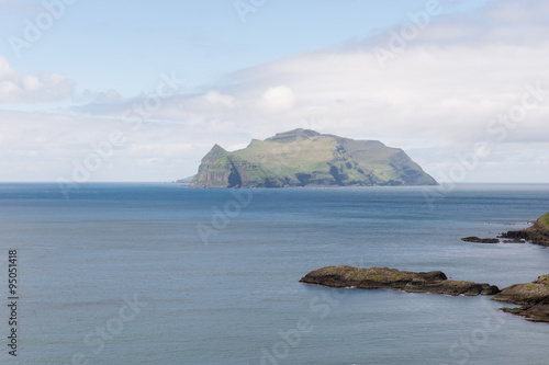 The island Mykines on the Faroe Islands